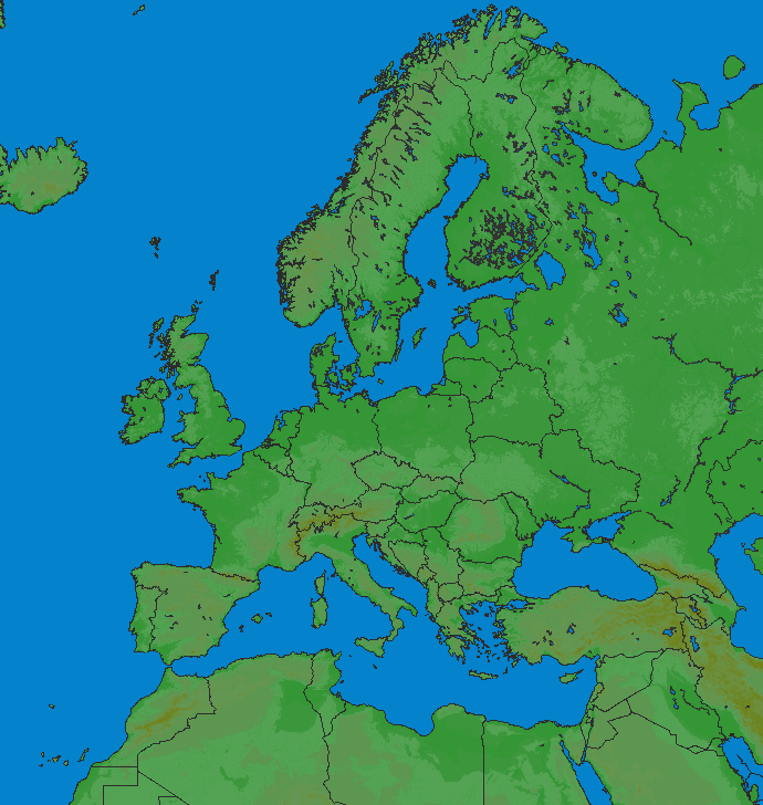 Mapa wyładowań Europa R-05-07 (Animacja)