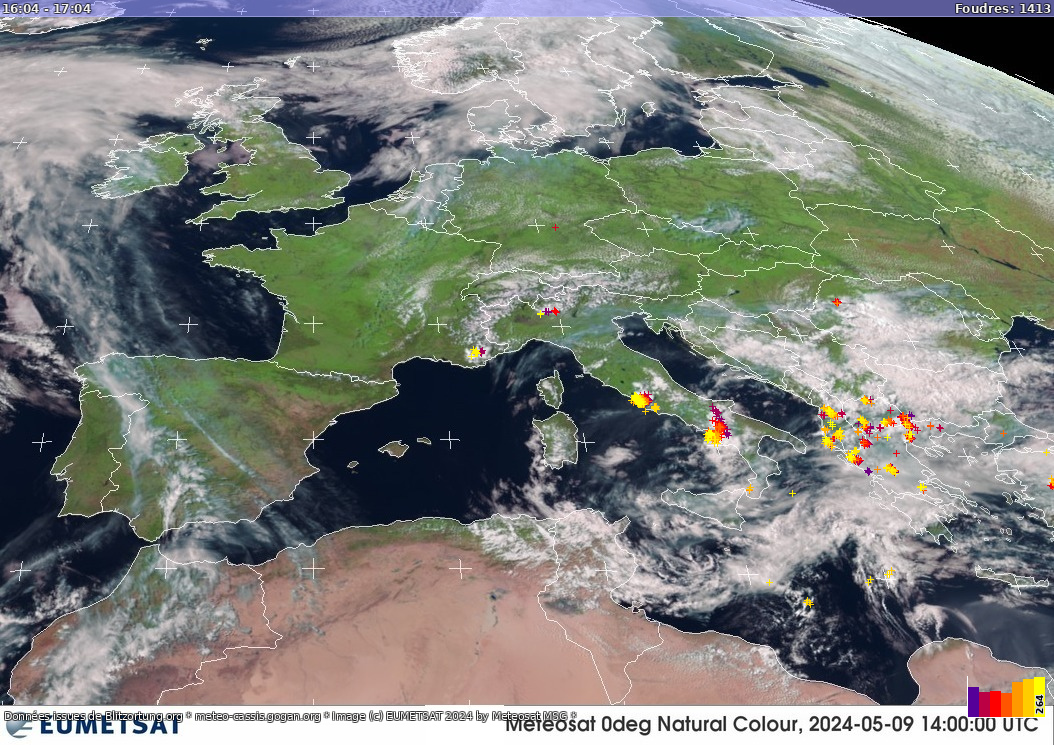 Lightning map Sat:Europe Visible 2023-09-27 08:04:36